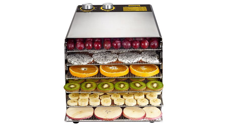 Stainless Steel Fruit Vegetables Jerky Biltong Dehydrator 6 Trays 23 L ST03（G）